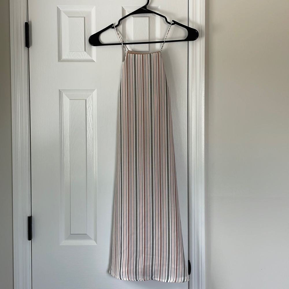 Line and dot stripe dress